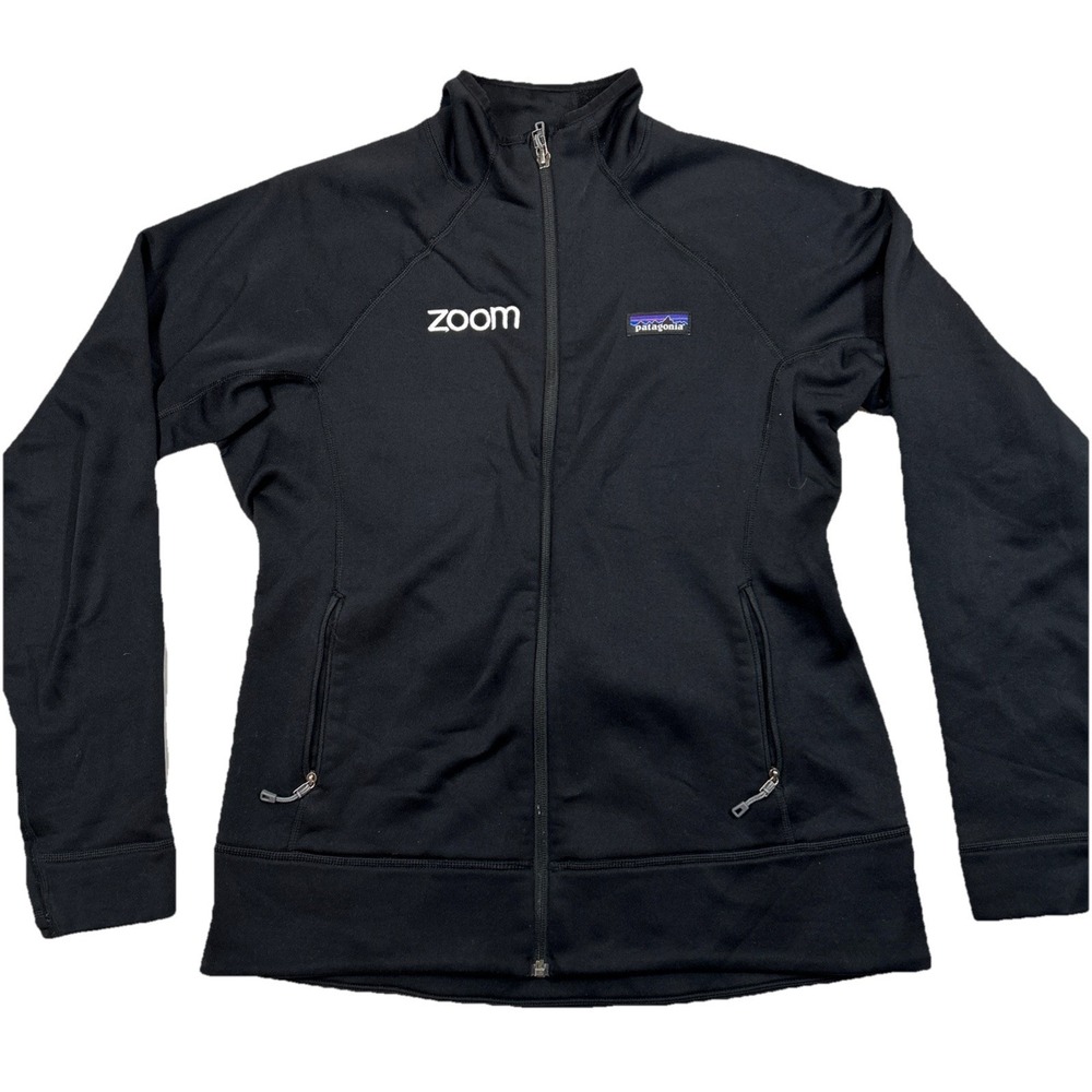 Patagonia Crosstrek Jacket Womens M Polartec Black Power Stretch Full‎ Zip Zoom